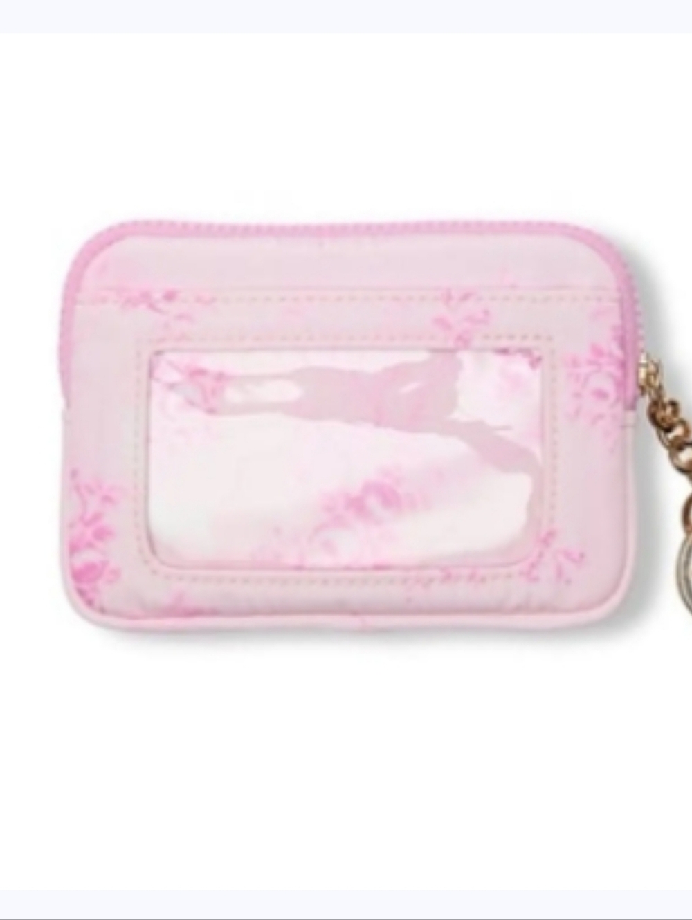 PINK x LoveShackFancy NWT Card Case Wallet Card Holder Keychain in beaux icons - Picture 3 of 5
